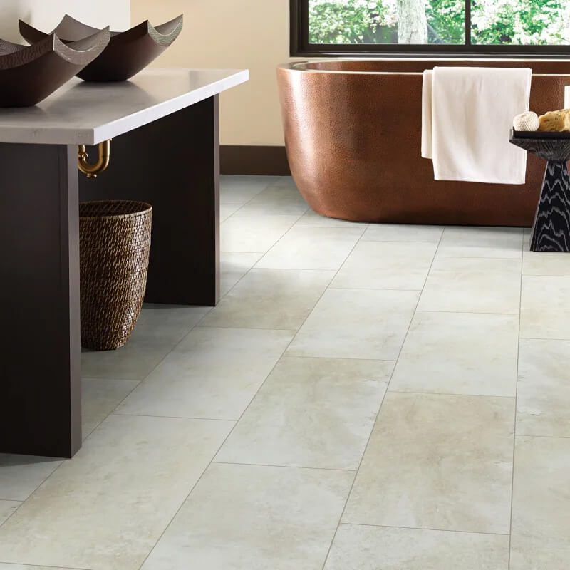 Luxury Vinyl Flooring for Bathrooms | Super Floors Of Alaska.